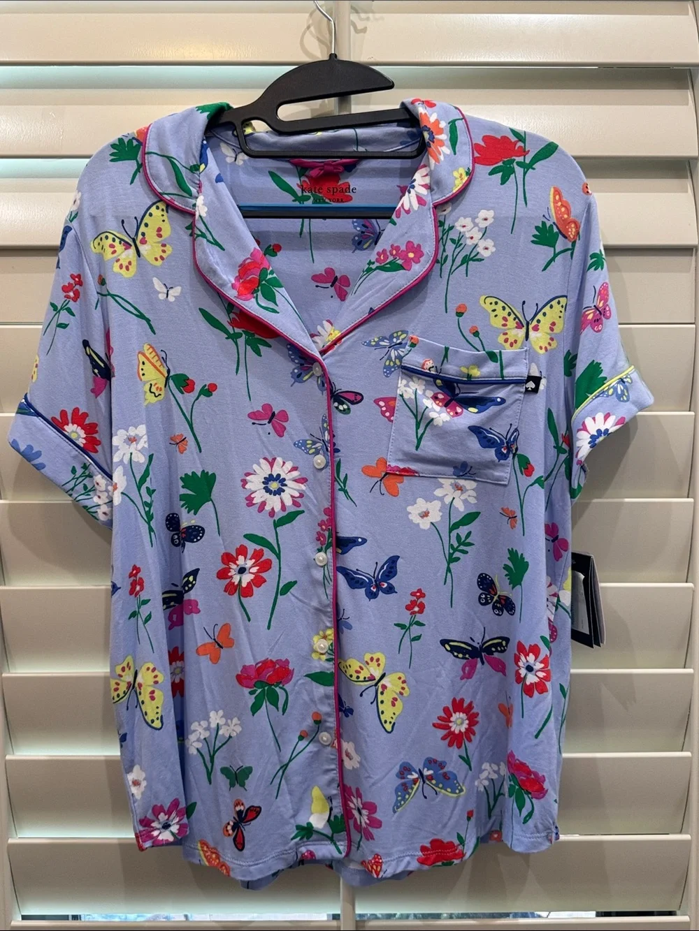 kate spade Lavender Butterfly & Floral Pajama Set